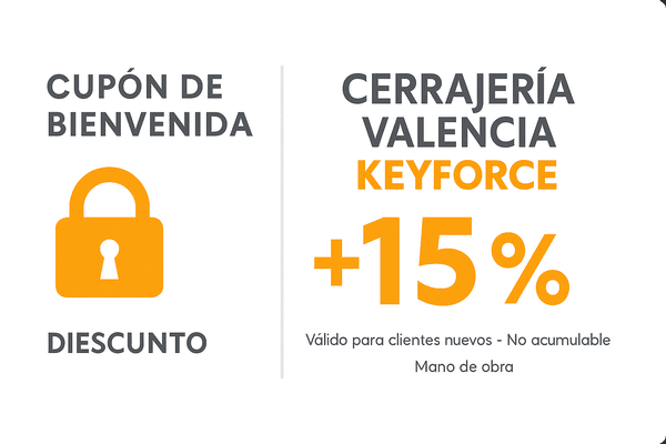 Cerrajer&iacute;a Valencia KeyForce cup&oacute;n descuento clientes